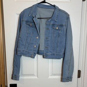 Classic Blue Cropped Denim Jacket